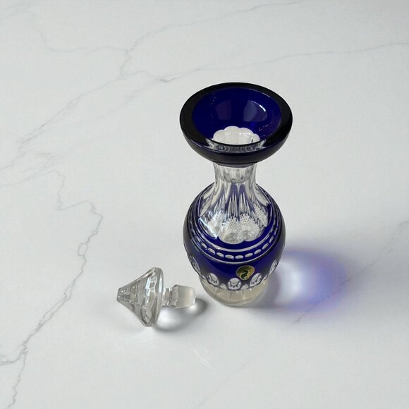 Vintage Waterford Clarendon Cobalt Blue Decanter With Stopper, Marked - Picture 2 of 5